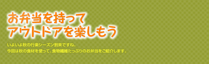 お弁当を持ってアウトドアを楽しもう